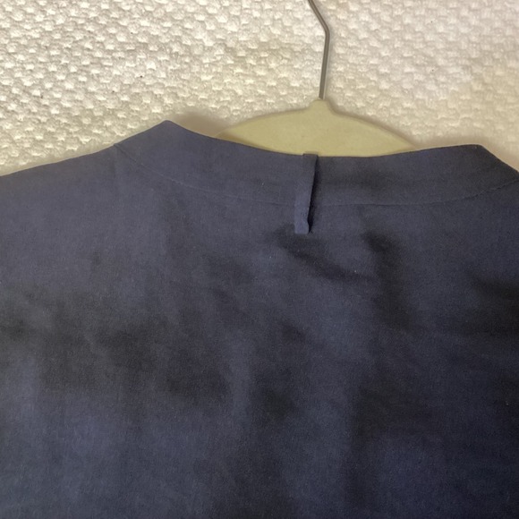 Tory Burch Sleeveless Top Button Down Collared Blouse Blue Size 4 Hidden Buttons - Picture 6 of 14